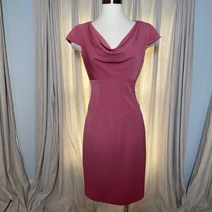 Black Halo Gretchen Cap Sleeve Dress in Rose